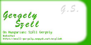 gergely szell business card
